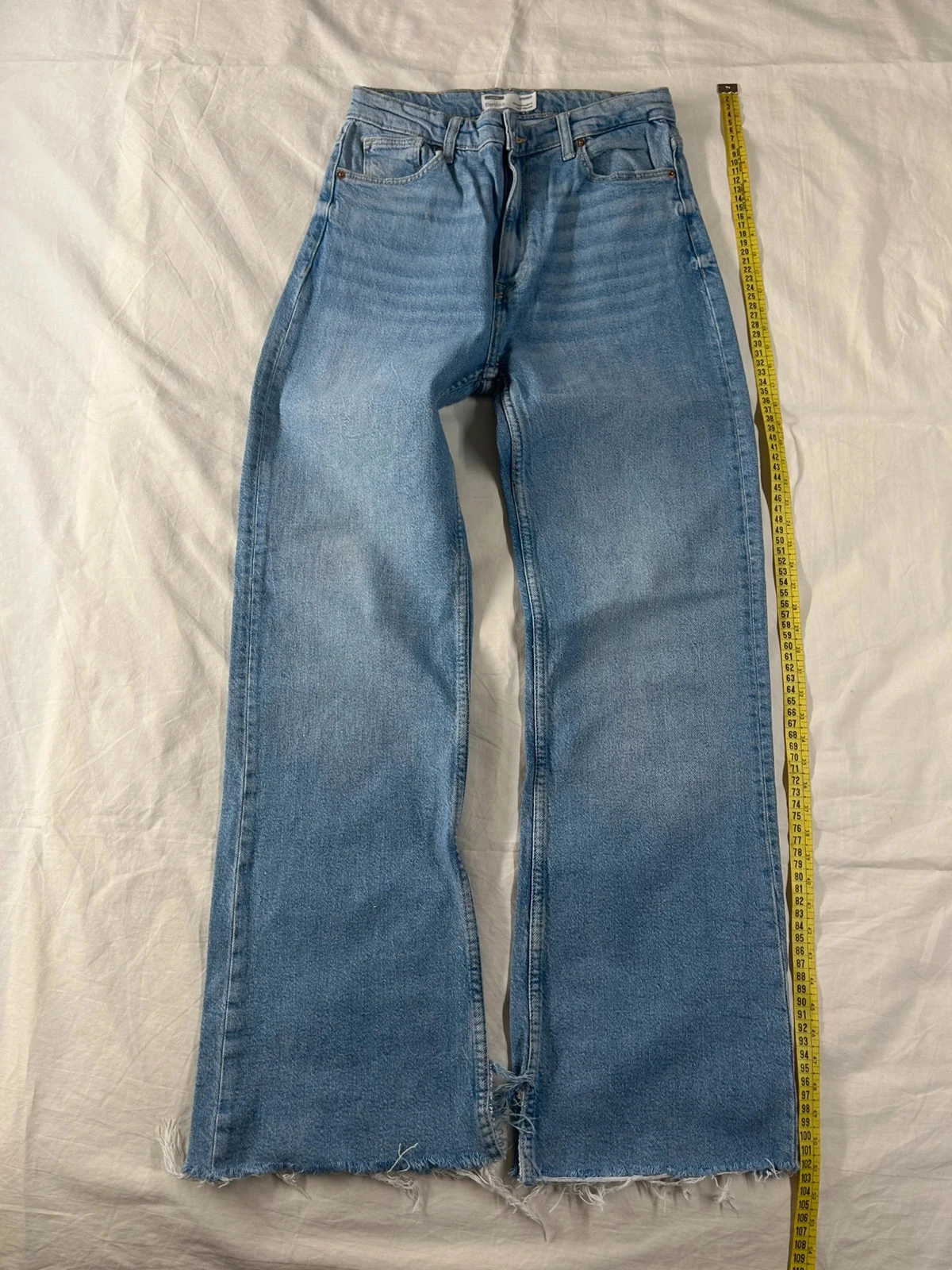 Jean évasé bleu clair bershka straight taille 36